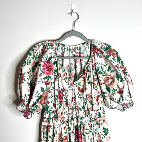 Anthropologie Somerset Maxi Dress Puff Sleeve Floral Print Prairie Cottagecore M - Picture 4 of 6